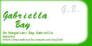 gabriella bay business card